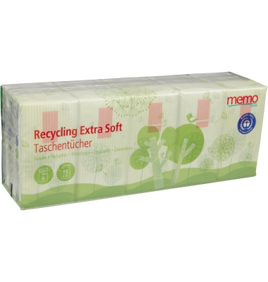 Taschent&uuml;cher H1055, Recycling Extra Soft, 4-lagig, 20x21cm