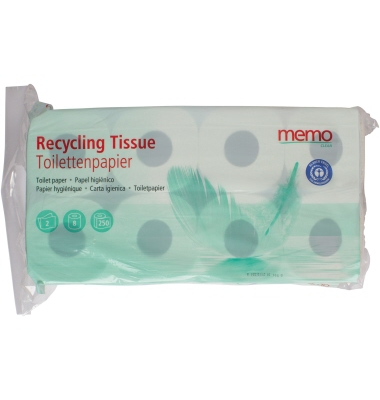 Toilettenpapier Recycling Tissue H1321, 2-lagig, weiß, 250 Blatt/Rolle, Toilettenpapier Recycling Tissue H1321, 2-lagig, weiß, 250 Blatt/Rolle,