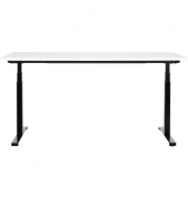 Schreibtisch WORK & MOVE, elektrisch höhenverstellbar, 65-126cm (H), 120x70cm (BxT), rechteckig, weiß / schwarz