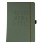 Notizbuch 1350106-06, Outdoor, gr&uuml;n, A5, kariert, 120g, 56 Blatt / 112 Seiten