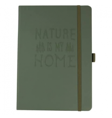 Notizbuch 1350106-06, Outdoor, gr&uuml;n, A5, kariert, 120g, 56 Blatt / 112 Seiten