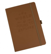 Notizbuch 1350106-02, Outdoor, braun, A5, kariert, 120g, 56 Blatt / 112 Seiten