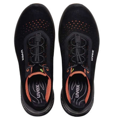 Sicherheitsschuhe uvex G2, S1, SRC, ESD, Unisex, schwarz/rot