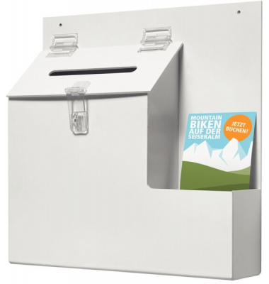 Sammelbox, weiß zur Theken und Wandmontage