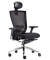 Bürodrehstuhl Xchair, schwarz, netzbespannte Rückenlehne,