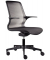 Bürodrehstuhl LOOP, schwarz, minimalistisches Design,