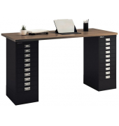 Schreibtischkombination Home Office, 65cm (H), 160x80cm (BxT), rechteckig, wei&szlig; / schwarz