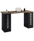 Schreibtischkombination Home Office MD1410WN633, , rechteckig, weiß / schwarz