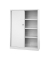 Schiebet&uuml;renschrank ECO SD12173S645, abschlie&szlig;bar, 4 OH, lichtgrau, 120x163,7x43cm (BxHxT)