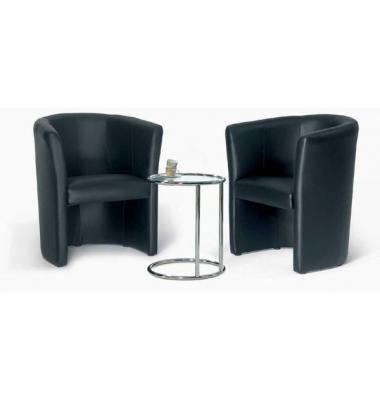 Clubsessel Kunstleder schwarz Elegant, bequem und einladend