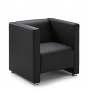 Sessel Zürich, Kunstleder schwarz Elegante Sitzmöbel