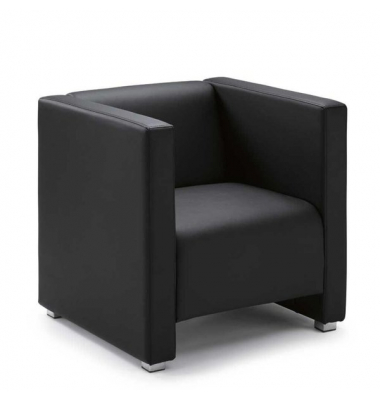 Sessel Zürich, Kunstleder schwarz Elegante Sitzmöbel