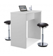 Stehtisch Premium 113cm (H), 120x60cm (BxT), rechteckig, lichtgrau / lichtgrau