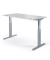 Schreibtisch MULTI M, elektrisch h&ouml;henverstellbar, rechteckig, lichtgrau / silber