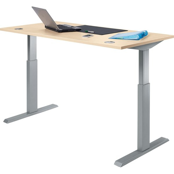 4255704319880 - Schreibtisch MULTI M elektrisch höhenverstellbar rechteckig ahorn 4255704319880 Deskin