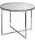 Beistelltisch XABI, 45cm (H), 45x55x55cm (HxBxT) (BxT), rund, transparent / chrom