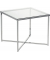 Beistelltisch XABI, 45cm (H), 55x55cm (BxT), rund, transparent / chrom