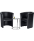 Beistelltisch XABI, 45cm (H), 45x55x55cm (HxBxT) (BxT), rund, transparent / chrom