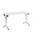 Klapptisch MODUL, 73cm (H), 160x80cm (BxT), rechteckig, wei&szlig; / chrom