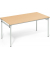 Klapptisch, 1200 x 600, buche/alusilber, 4 Fuß