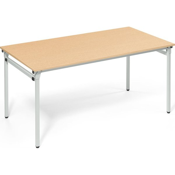 4255704320183 - Klapptisch 1400 x 700 buchealusilber 4 Fuß 4255704320183 DESKIN