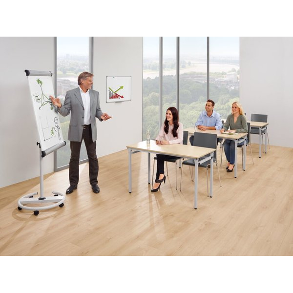 4255704320237 - Klapptisch 72cm (H) 160x80cm (BxT) rechteckig ahorn   silber 4255704320237 Deskin