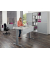 Schreibtisch Comfort MULTI M pro, elektrisch h&ouml;henverstellbar, 64-130cm (H), 160x80cm (BxT), rechteckig, wei&szlig; / wei&szlig;