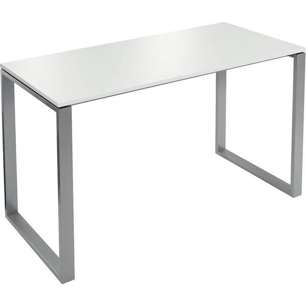 4255704320626 - Stehtisch Celsus 110cm (H) 160x80cm (BxT) rechteckig weiß   silber 4255704320626 Deskin