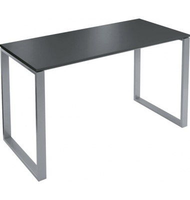 Stehtisch Celsus 110cm (H), 160x80cm (BxT), rechteckig, anthrazit / silber