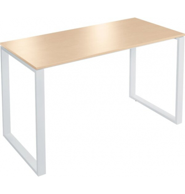 Stehtisch Celsus 110cm (H), 160x80cm (BxT), rechteckig, ahorn / weiß