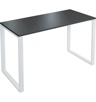 Stehtisch Celsus 110cm (H), 160x80cm (BxT), rechteckig, anthrazit / weiß