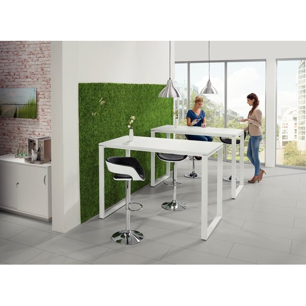 4255704320749 - Stehtisch Celsus 110cm (H) 140x70cm (BxT) rechteckig lichtgrau   weiß 4255704320749 Deskin