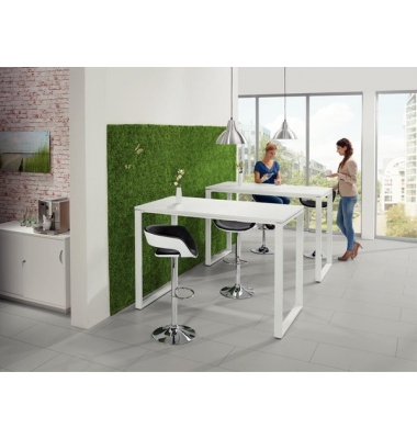 Stehtisch Celsus 110cm (H), 140x70cm (BxT), rechteckig, anthrazit / weiß