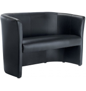 Clubsofa Kunstleder schwarz Elegant, bequem und einladend