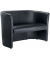 Clubsofa Kunstleder schwarz Elegant, bequem und einladend