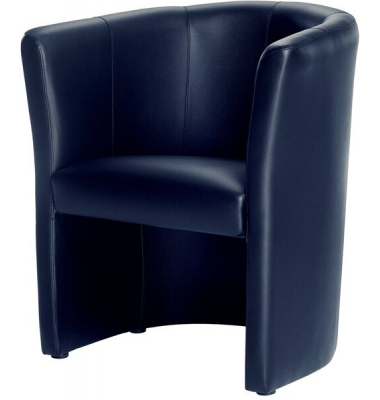 Clubsessel Kunstleder, dunkelblau Elegant, bequem und einladend