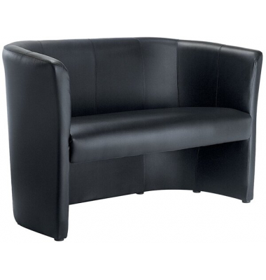 Clubsofa Echtleder, schwarz Elegant, bequem und einladend
