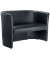 Clubsofa Echtleder, schwarz Elegant, bequem und einladend