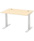 Schreibtisch Flex Modul, rechteckig, ahorn / silber