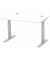 Schreibtisch FLEX MODUL, elektrisch h&ouml;henverstellbar, 60-125,5cm (H), 120x80cm (BxT), rechteckig, wei&szlig; / silber