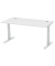 Schreibtisch FLEX MODUL, elektrisch h&ouml;henverstellbar, 60-125,5cm (H), 160x80cm (BxT), rechteckig, lichtgrau / silber