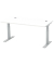 Schreibtisch FLEX MODUL, elektrisch h&ouml;henverstellbar, 60-125,5cm (H), 160x80cm (BxT), rechteckig, wei&szlig; / silber