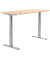 Schreibtisch Flex Modul, rechteckig, ahorn / silber