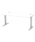 Schreibtisch FLEX MODUL, elektrisch h&ouml;henverstellbar, 60-125,5cm (H), 180x80cm (BxT), rechteckig, wei&szlig; / silber
