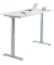 Schreibtisch FLEX MODUL, elektrisch h&ouml;henverstellbar, 60-125,5cm (H), 180x80cm (BxT), rechteckig, wei&szlig; / silber