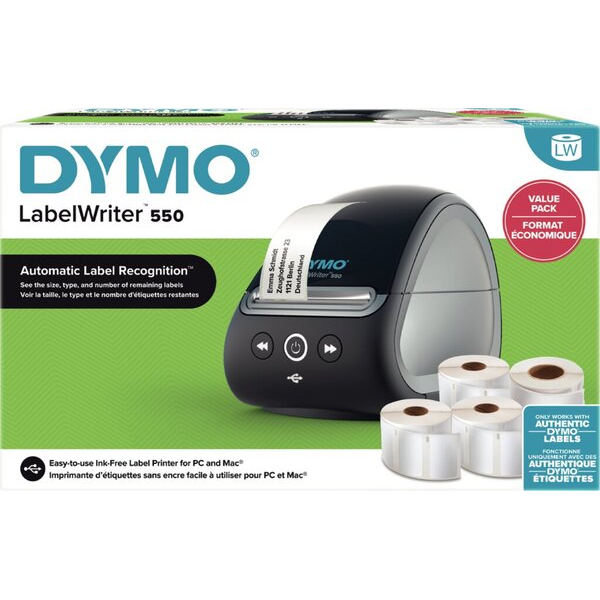 3026981475917 - Labelmaker DYMO® LabelWriter™ 550 bis 61 mm Etikettenbreite Thermodirektdruck 300 x 300 dpi 62 Etiketten min L 270 x B 140 x H 160 mm 3026981475917 - Labelmaker DYMO® LabelWriter™ 550 bis 61 mm Etikettenbreite Thermodirektdruck 300 x 300 dpi 62 Etiketten min L 270 x B 140 x H 160 mm
