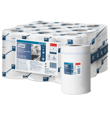 Reflex Papierwischtücher, 2 lagig, weiß, 67m/Rolle