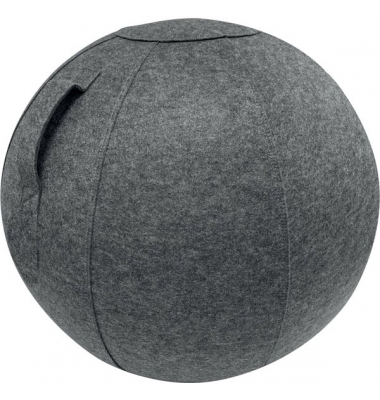 ERGO SPHERE Sitzball grau mit waschbarem Filzbezug