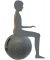 ERGO SPHERE Sitzball grau mit waschbarem Filzbezug