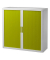 Aktenschrank easy Office E1CT0000100044, Kunststoff/Stahl abschließbar, 2 OH, 110 x 104 x 41,5 cm, grün/weiß